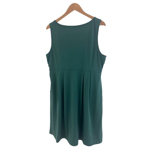 Eddie Bauer Green Aster Travex Dress w/Pockets Size XL Ultra-Soft Fitness Summer - Picture 4 of 6